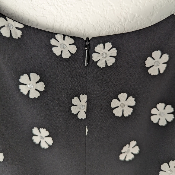I de F Paris Black Floral Sleeveless Fit & Flare Dress Size 2 A-Line Cocktail - Picture 7 of 9
